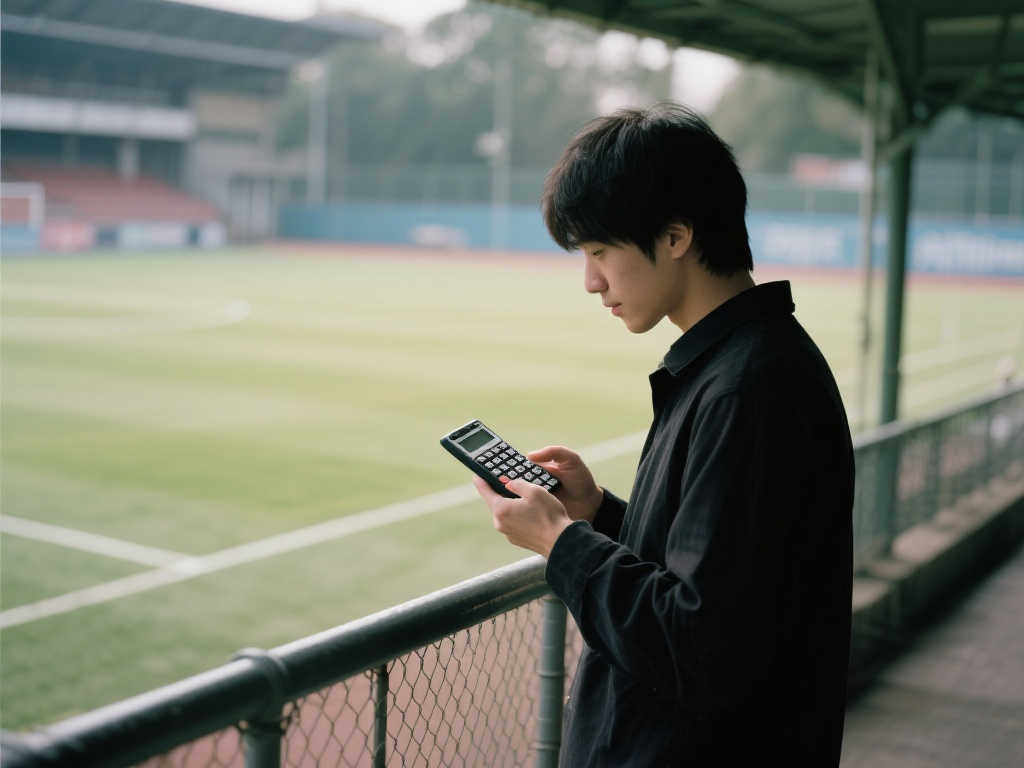 男子球场边用计算器装聊天:内向到极致,忙碌却无从说起! 男子球场边用计算器装聊天:内向到极致,忙碌却无从说起!